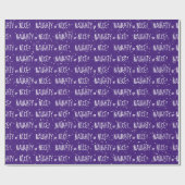 Weihnachts-NAUGHTY oder ICE-Text in Schneeflocken Geschenkpapier (Flach)