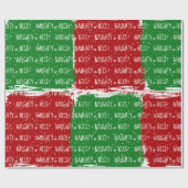 Weihnachts-NAUGHTY oder ICE-Text mit Schneeflocken Geschenkpapier (Flach)