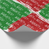 Weihnachts-NAUGHTY oder ICE-Text mit Schneeflocken Geschenkpapier (Ecke)