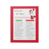 Weihnachts-Naughty oder Nice Game Notizblock (Rotiert)