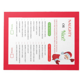 Weihnachts-Naughty oder Nice Game Notizblock