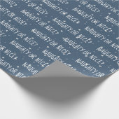 Weihnachts-NAUGHTY- ODER NICE-Text auf Sternen Geschenkpapier (Ecke)