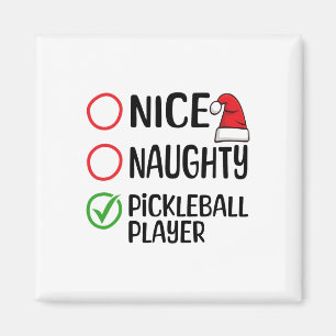 Weihnachts-Naughty-Pickleball-Player-Xmas-Liste Magnet