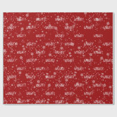 Weihnachts-NAUGHTY Text in Schneeflocken Wrapping Geschenkpapier (Flach)