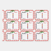 Weihnachts-Naughty und Nice Wrapping Paper Geschenkpapier Set (Vorderseite)