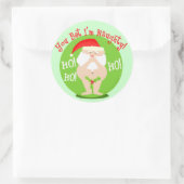 Weihnachts-Naughty-Weihnachtsgeschenke-Stickers Runder Aufkleber (Tasche)