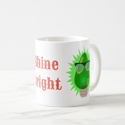 Weihnachts Nerd Bulb Fun Custom Holiday Joy Kaffeetasse (VorderseiteRechts)