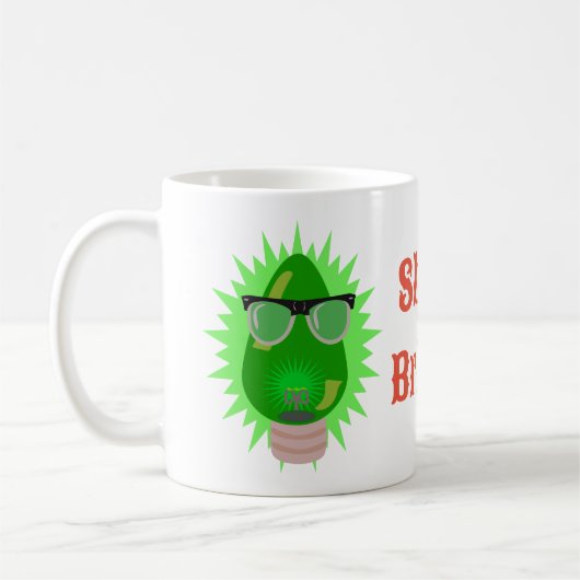 Weihnachts Nerd Bulb Fun Custom Holiday Joy Kaffeetasse (Links)
