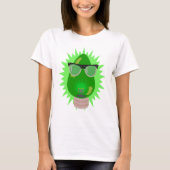 Weihnachts Nerd Cartoon Custom Holiday Bulle T-Shirt (Vorderseite)