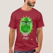 Weihnachts-Nerd-Cartoon Personalize Holiday Bulb T-Shirt (Vorderseite)