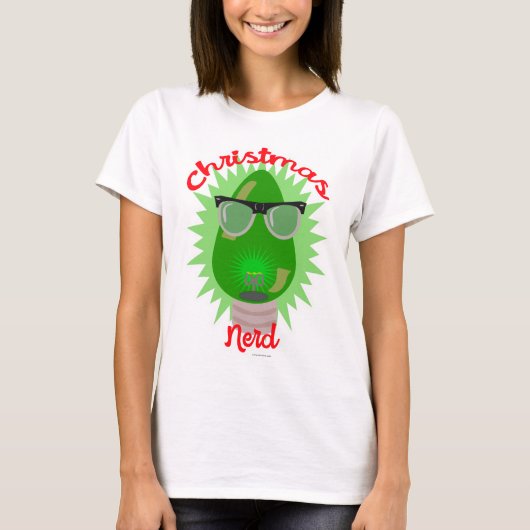 Weihnachts-Nerd Holiday Lightbulb Slogan T-Shirt (Vorderseite)
