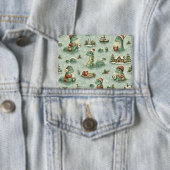 Weihnachts-Nessie Loch Ness Monster Cozy Kryptiden Button (Insitu)