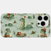 Weihnachts-Nessie Loch Ness Monster Cozy Kryptiden Case-Mate iPhone Hülle (Rückseite (Horizontal))