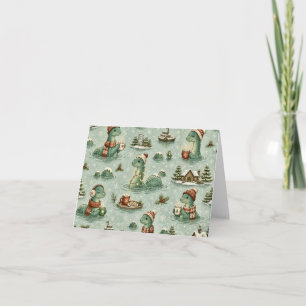 Weihnachts-Nessie Loch Ness Monster Cozy Kryptiden Dankeskarte