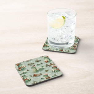 Weihnachts-Nessie Loch Ness Monster Cozy Kryptiden Getränkeuntersetzer