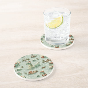 Weihnachts-Nessie Loch Ness Monster Cozy Kryptiden Getränkeuntersetzer