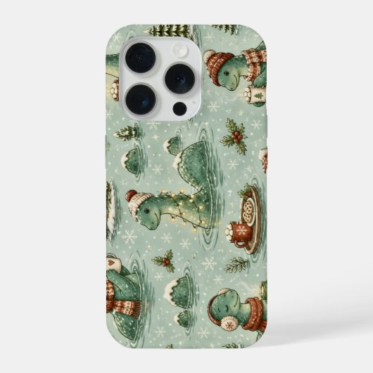 Weihnachts-Nessie Loch Ness Monster Cozy Kryptiden iPhone Hülle (Rückseite)