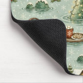Weihnachts-Nessie Loch Ness Monster Cozy Kryptiden Mousepad (Ecke)