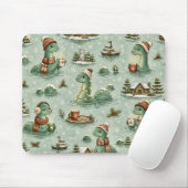 Weihnachts-Nessie Loch Ness Monster Cozy Kryptiden Mousepad (Mit Mouse)