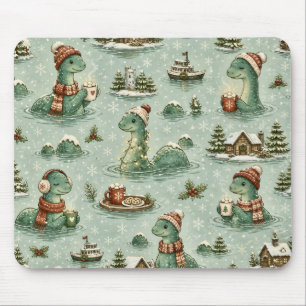 Weihnachts-Nessie Loch Ness Monster Cozy Kryptiden Mousepad