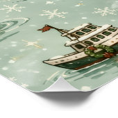 Weihnachts-Nessie Loch Ness Monster Cozy Kryptiden Poster (Ecke)