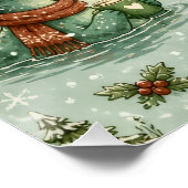 Weihnachts-Nessie Loch Ness Monster Cozy Kryptiden Poster (Ecke)