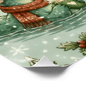 Weihnachts-Nessie Loch Ness Monster Cozy Kryptiden Poster (Ecke)