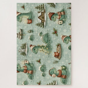 Weihnachts-Nessie Loch Ness Monster Cozy Kryptiden Puzzle