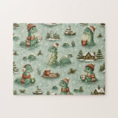 Weihnachts-Nessie Loch Ness Monster Cozy Kryptiden Puzzle (Horizontal)