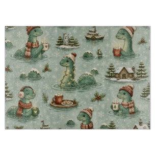 Weihnachts-Nessie Loch Ness Monster Cozy Kryptiden Schneidebrett