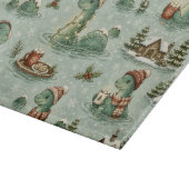Weihnachts-Nessie Loch Ness Monster Cozy Kryptiden Schneidebrett (Ecke)