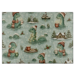 Weihnachts-Nessie Loch Ness Monster Cozy Kryptiden Schneidebrett