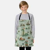 Weihnachts-Nessie Loch Ness Monster Cozy Kryptiden Schürze (Getragen)