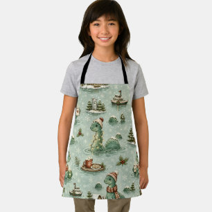 Weihnachts-Nessie Loch Ness Monster Cozy Kryptiden Schürze