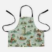 Weihnachts-Nessie Loch Ness Monster Cozy Kryptiden Schürze (Vorderseite)