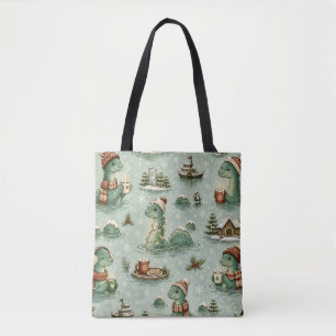 Weihnachts-Nessie Loch Ness Monster Cozy Kryptiden Tasche