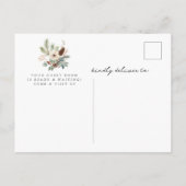 Weihnachts neue Zuhause Moving Ankündigungspostkarte (Rückseite)