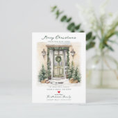 Weihnachts neue Zuhause Moving Ankündigungspostkarte (Stehend Vorderseite)