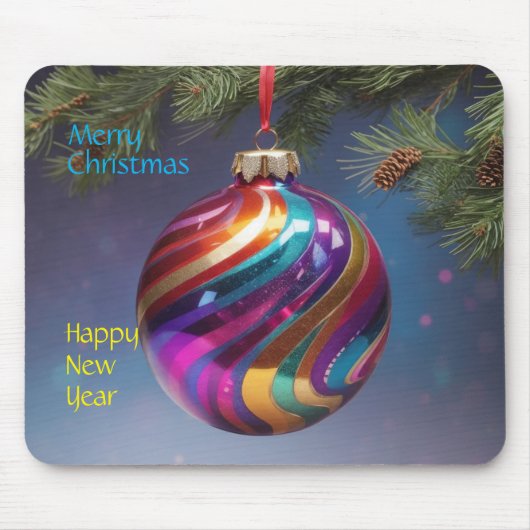 Weihnachts-Neujahr-Arbeitermousepad Mousepad (Vorne)