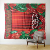 Weihnachts-Neujahr Ballon Foto Stand Hintergrund Wandteppich (Beispiel (Horizontal))