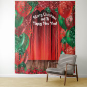 Weihnachts-Neujahr Ballon Foto Stand Hintergrund Wandteppich (Beispiel)