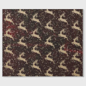 Weihnachts-Neujahr Vip Pappe Deer Burgunde Geschenkpapier (Flach)