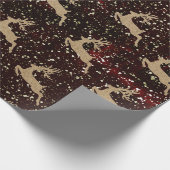 Weihnachts-Neujahr Vip Pappe Deer Burgunde Geschenkpapier (Ecke)