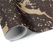 Weihnachts-Neujahr Vip Pappe Deer Burgunde Geschenkpapier (Rolleneckpunkt)