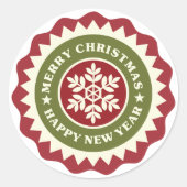 Weihnachts-Neujahrsdekoration Snowflake Sticker (Vorderseite)