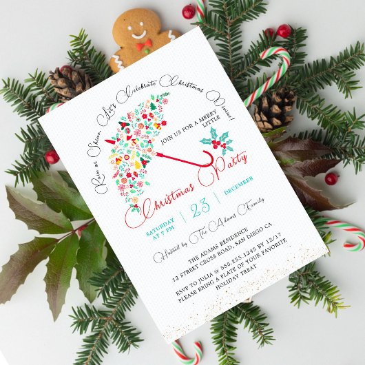 Weihnachts-Neujahrsdusche Brunch Party Einladung