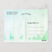 Weihnachts-Neujahrsparty Holly Wreath Snow Postkarte (Rückseite)