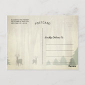 Weihnachts-Neujahrsparty Holly Wreath Snow Postkarte (Rückseite)