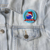 Weihnachts-Neuseeland-Stil lächelnde Flagge Button (Beispiel)
