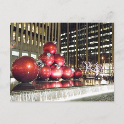 Weihnachts-New York-City-Foto Postkarte (Vorderseite)